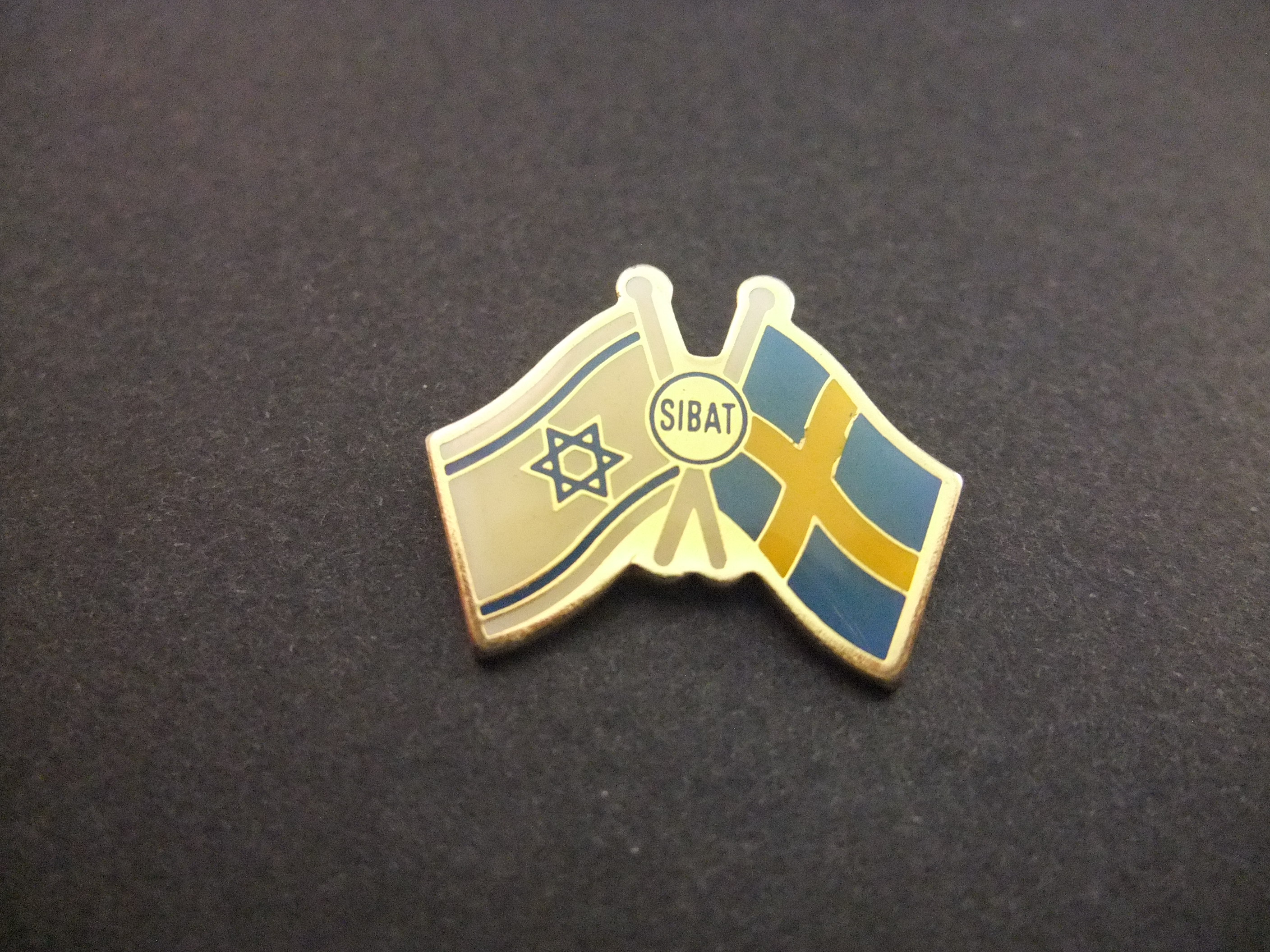 Vlag Israël-Zweden Sibat (Internationale Defensiesamenwerking van het Israëlische Ministerie van Defensie)